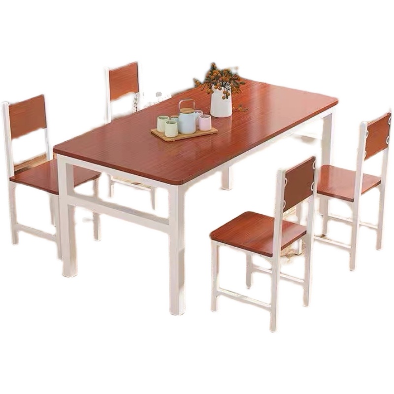 餐桌椅小户型现代长方形快餐饭店家用吃饭桌人桌椅