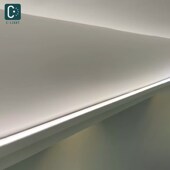 眼皮灯带单边铝槽回形吊顶灯槽氛围灯向上打光洗顶线性灯洗墙灯