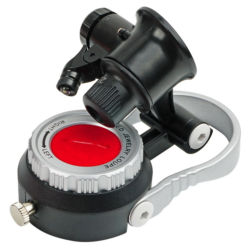 25倍手持式钻石腰棱镜带LED灯三套可换镜头珠宝古玩钻石腰码鉴定