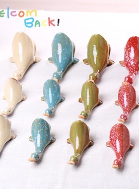 现代家居特色 陶瓷工艺品 小新客厅展厅园造景隔板鸭