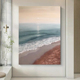现代海滩风景数字油画填充填色客厅手工手绘油彩画画