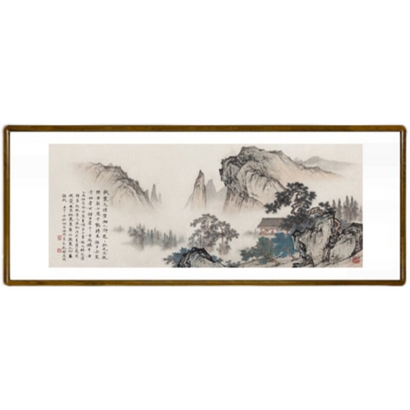 陈少梅望云楼客厅饰画办公室山水国画书房壁画酒店挂画