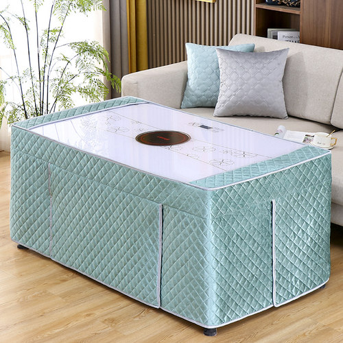 新款加绒加厚电炉罩烤火炉烤火被茶几烤火罩长方形烤火桌子布