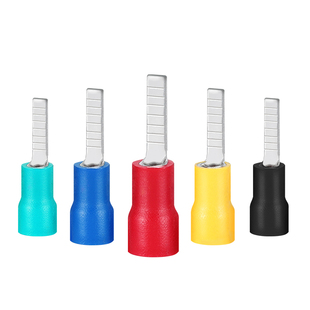 D片型预绝缘端子接线冷压铜鼻子线耳裸端头压线插片MM平方