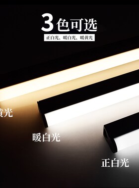 一体化店光管三黑色日光灯灯管全装饰火锅支架光色变外壳