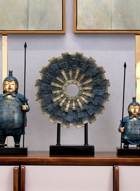 新兵马俑办公桌上饰品角几西安旅游文化用品工艺品