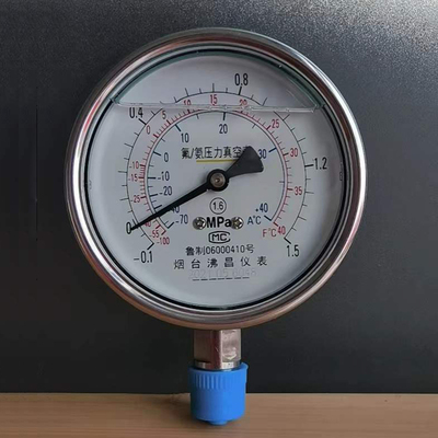 氟氨压力真空表YZ恒业沸昌带油抗震压力表.9