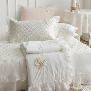 夏天a类少女心冰丝乳胶凉席三件套夏凉被四N件套可机洗空调席床裙