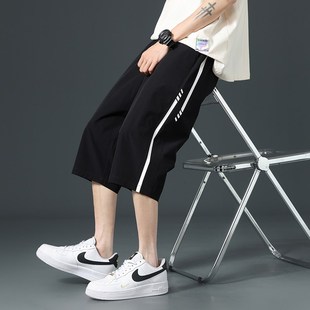 15大童七分裤 12岁男孩青少年学生13冰丝休闲裤 速干a运动短裤 夏季