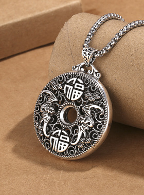 复古天官赐福蝙蝠葫芦福字掐丝吊