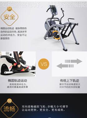华商用豪弧室步训练器椭圆23958机空漫步机内大太型健身器材弧步