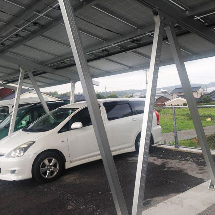 双用途太阳能车棚结构防风铝制框架带防腐涂层