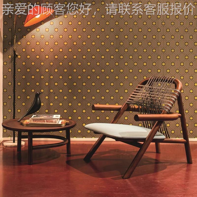 户合外靠藤椅背藤编椅子带扶手设计20师茶桌组阳台摇摇椅午睡懒人