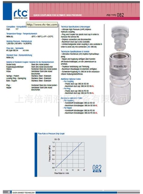 倍润RTC快速接头RTC082系列替换Staubli