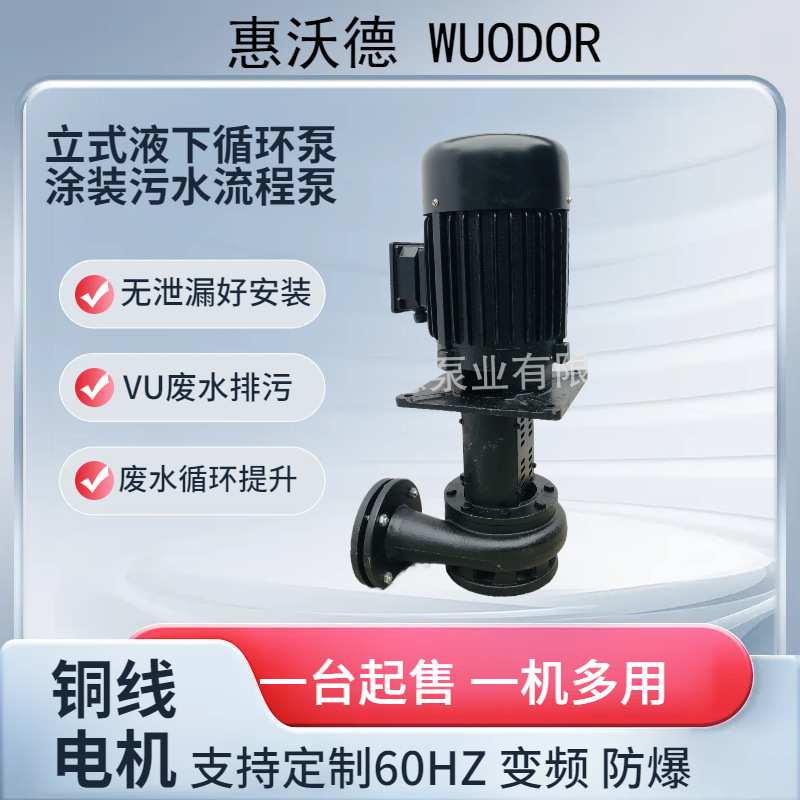 供应MINAMOTO液下循环泵YLX450-65铸铁材质喷涂设备排污泵3HP水泵
