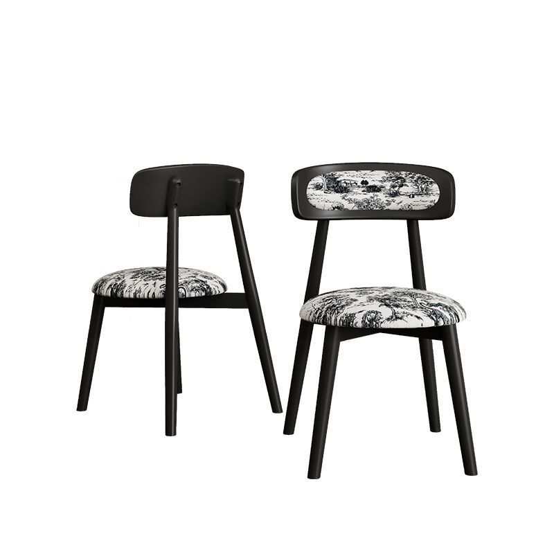 家用北欧丛林椅子现代实木设计师网红法式简约餐椅复古靠背椅轻奢