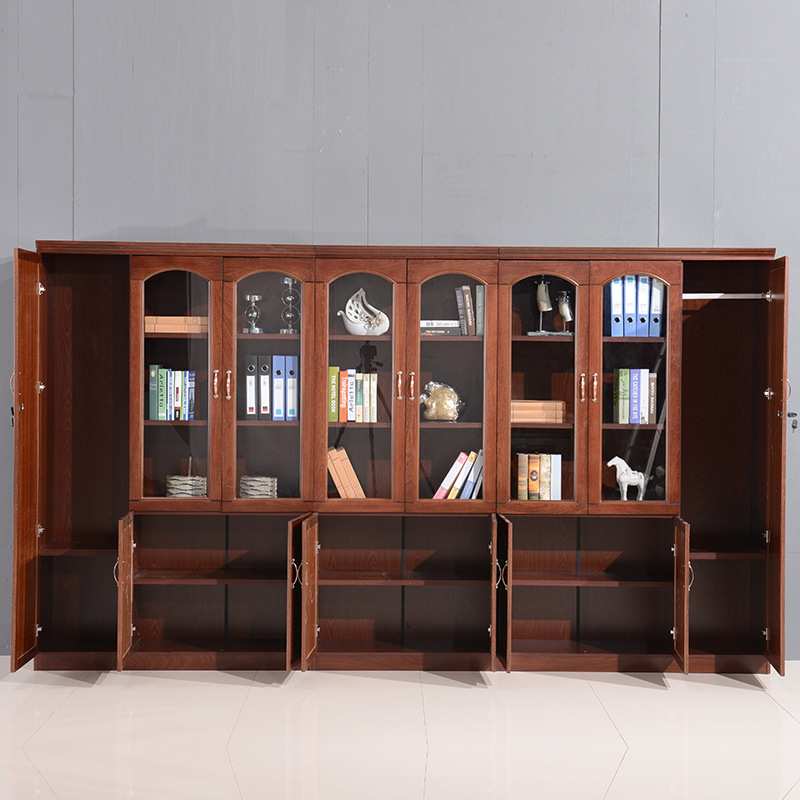 广东办公家具文件柜 木质 贴实木皮资料柜 落地柜档案柜 油漆书柜