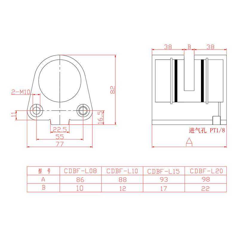 空压蝶式制动器气动刹车CDBF-L08数控车床专用刹车蝶式制动刹车
