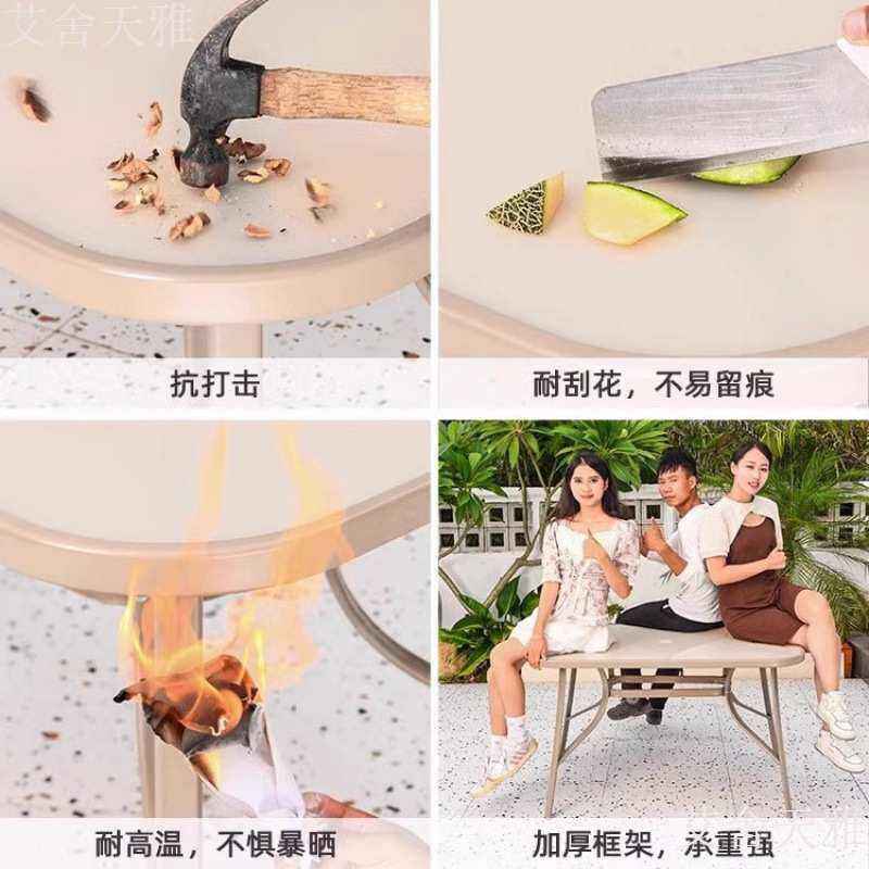 户外休闲桌椅防水防晒庭院露天室外泡茶奶茶店咖啡厅带伞外摆组合