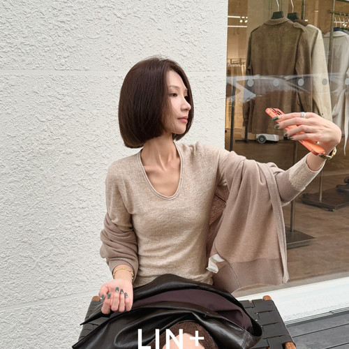LIN+  -美丽诺100绵羊毛气质百搭亲肤打底衫2601F25