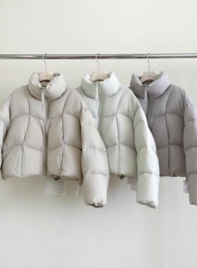 YOOMINI新国标高领宽松休闲保暖短款面包服2025冬羽绒服