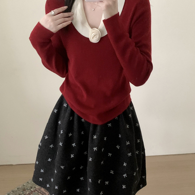 TOMORROW-6年早春超超超显瘦约会过年两不误针织衫(含32.1绵羊毛)