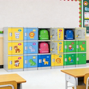 ABS塑料书包柜幼儿园教室独门储物收纳柜小学生学校更衣柜简易柜