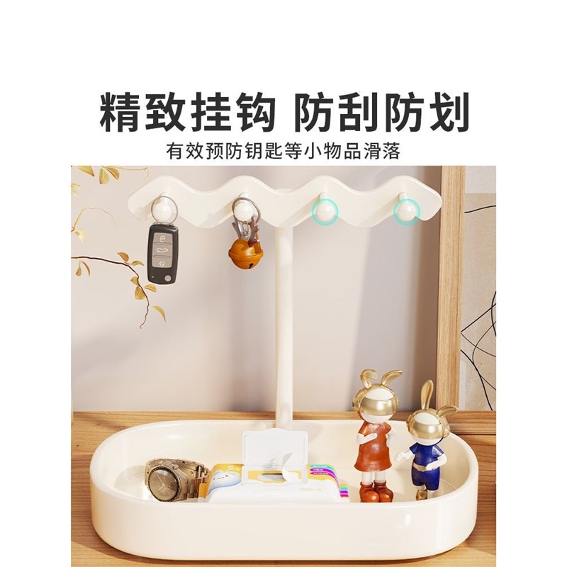 优选放钥匙收纳摆件入户门口鞋柜上置物架进门装饰收纳Y盒轻奢挂.