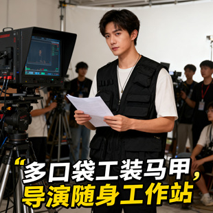 工装马甲定制印字logo高端专业剧组网剧短视频新闻拍摄工作服背心