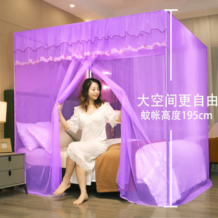 防尘顶蚊帐单门加密家用1.5米卧室双人床1.8m1.2m公主风落地 新款