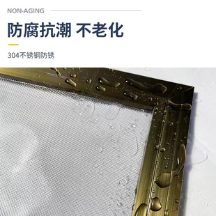 家用窗户推拉式 不锈钢防蚊网金刚网纱窗自装 铝合金免打孔防猫老鼠