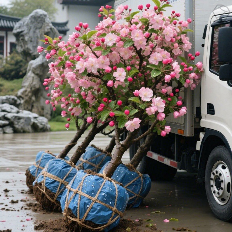 西府海棠花树苗地栽北美海棠垂丝海棠大苗海棠苗木本观花花卉绿植