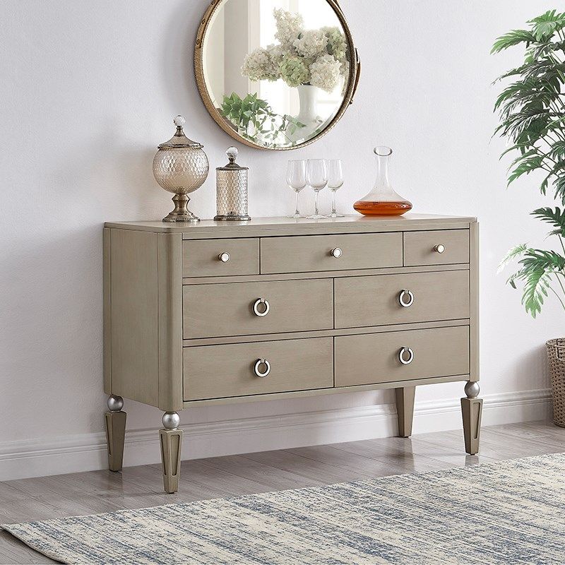 美式轻奢卧室客厅大容量木质家用多功能家用七斗柜收纳一体灰色,住宅家具,斗柜,淘宝优惠券,粉丝福利购,淘宝优惠卷