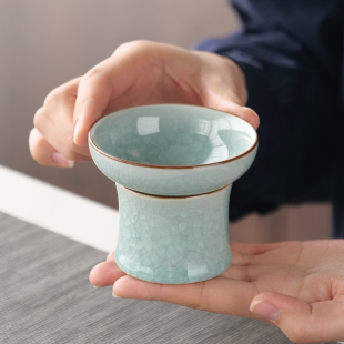 陶瓷冰花过滤家用泡茶分茶器功夫茶具配件茶隔茶叶过滤茶渣网茶漏