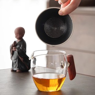 创意陶瓷小和尚茶滤斗笠茶漏茶宠泡茶玻璃公道杯紫砂功夫茶具