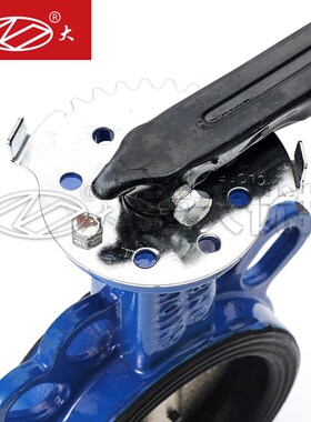 手柄球墨铸铁对夹蝶阀D71X-16Q自来水国标手柄对夹挂胶软密封阀门