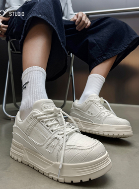 XJXY内增高鞋子男鞋2025新款百搭秋冬季运动鞋休闲鞋潮流青年板鞋