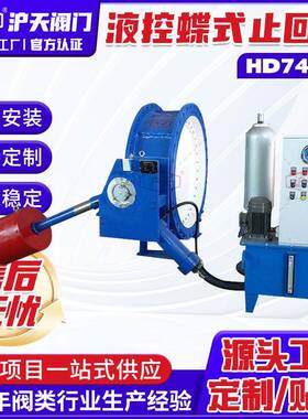阀门HD742X重锤式液控缓闭蝶式止回阀DN1200蓄能式液控止回阀