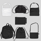 黑 Black Crinkle KBP 可爱 Ripstop 手拿包 旅行包 轻便 收纳包