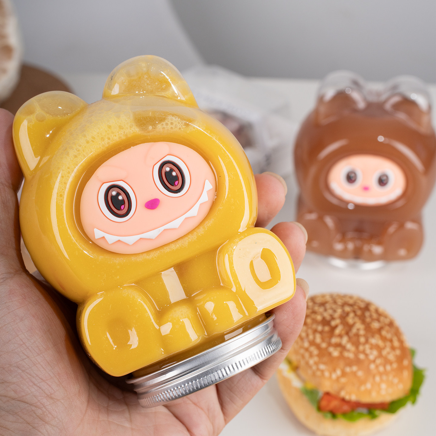 500ml透明网红饮料瓶水果杯带金属盖商用外卖果汁网红卡通杯,餐饮具,塑杯,淘宝优惠券,粉丝福利购,淘宝优惠卷