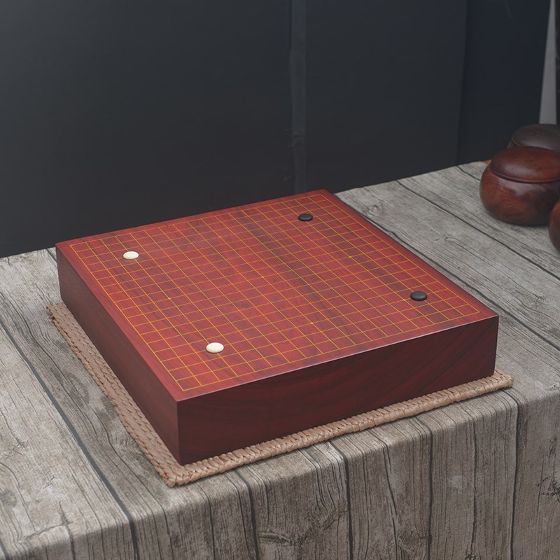 新品 9dcm红木棋盘 中式围棋盘 整木棋盘棋具棋桌