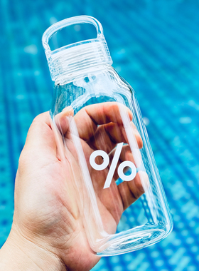 日本爱心ROYAL随行杯子女百分号阿拉比卡%高颜值密封手提玻璃杯