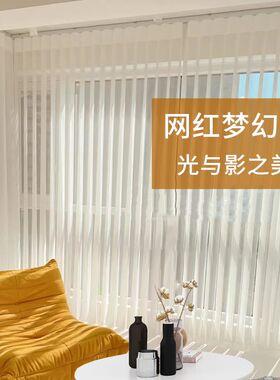 梦幻帘窗帘垂直帘办公室v客厅卧室阳台遮光遮阳垂帘隔断帘