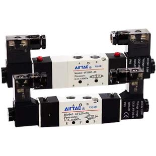 08DC24双头气动中封控制阀4V230C 亚德客电磁阀4V220 08DC24