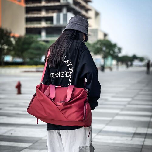 新款韩版大容量收纳旅行包短途旅行干湿分离单肩手提健身包定制