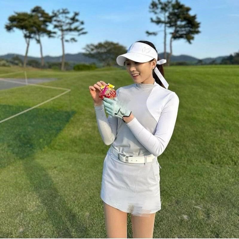 韩国高尔b夫服装兔耳女士春秋修高尔夫上装