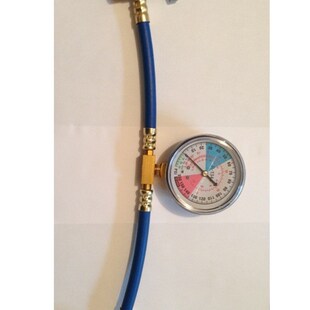 R134A汽车空调制冷剂DIY补充加注管加氟管 雪种冷媒表制冷管金属