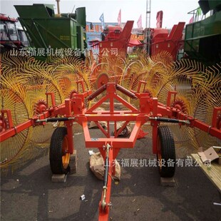 多功能拖拉机牵引6盘搂地膜机 8盘弹簧齿大型液压牵引搂草机