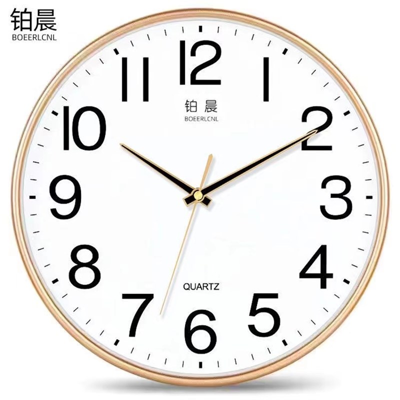 静音挂钟客厅时钟表卧室挂表时尚大气现代简约时钟家用机芯石英钟