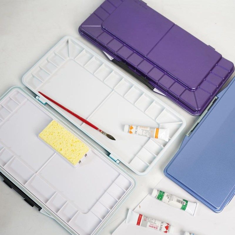 绘岳水彩保湿调色颜料盒便携调色盒密封保湿型水彩颜料保湿盒带盖,文具电教/文化用品/商务用品,调色盒,淘宝优惠券,粉丝福利购,淘宝优惠卷